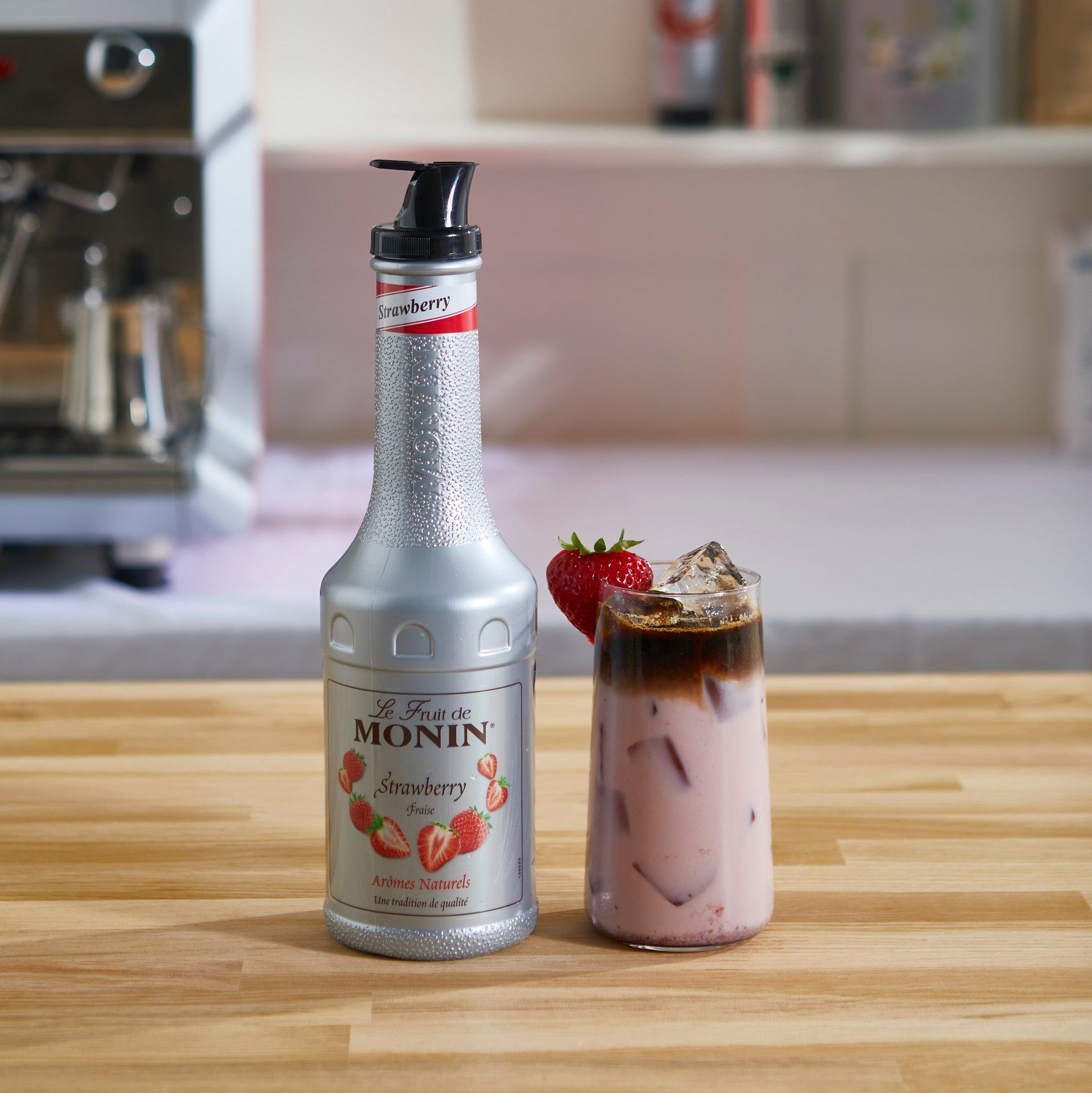 Iced Strawberry Latte