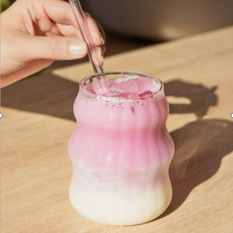 Ube Lychee Iced Latte