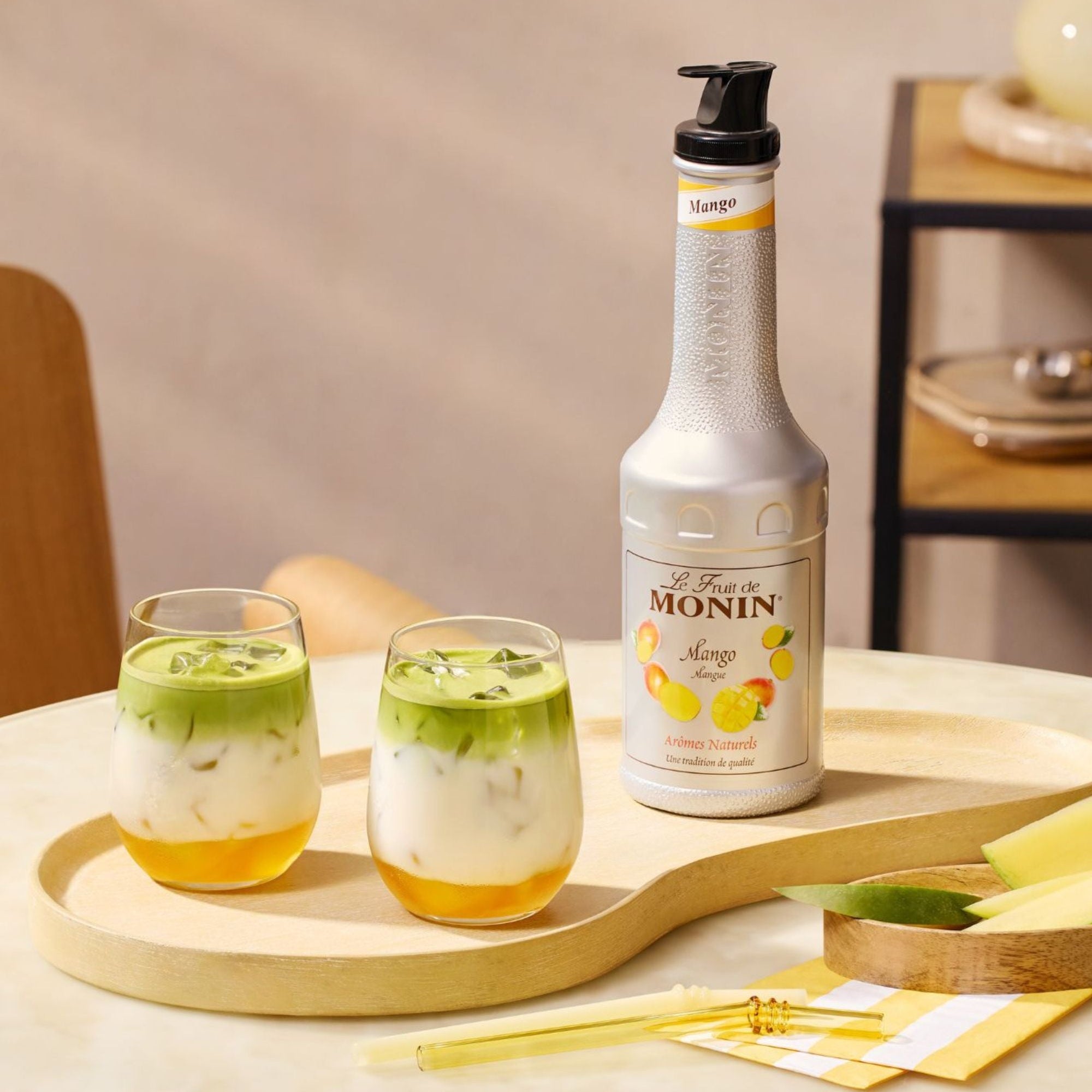 Iced Mango Matcha Latte