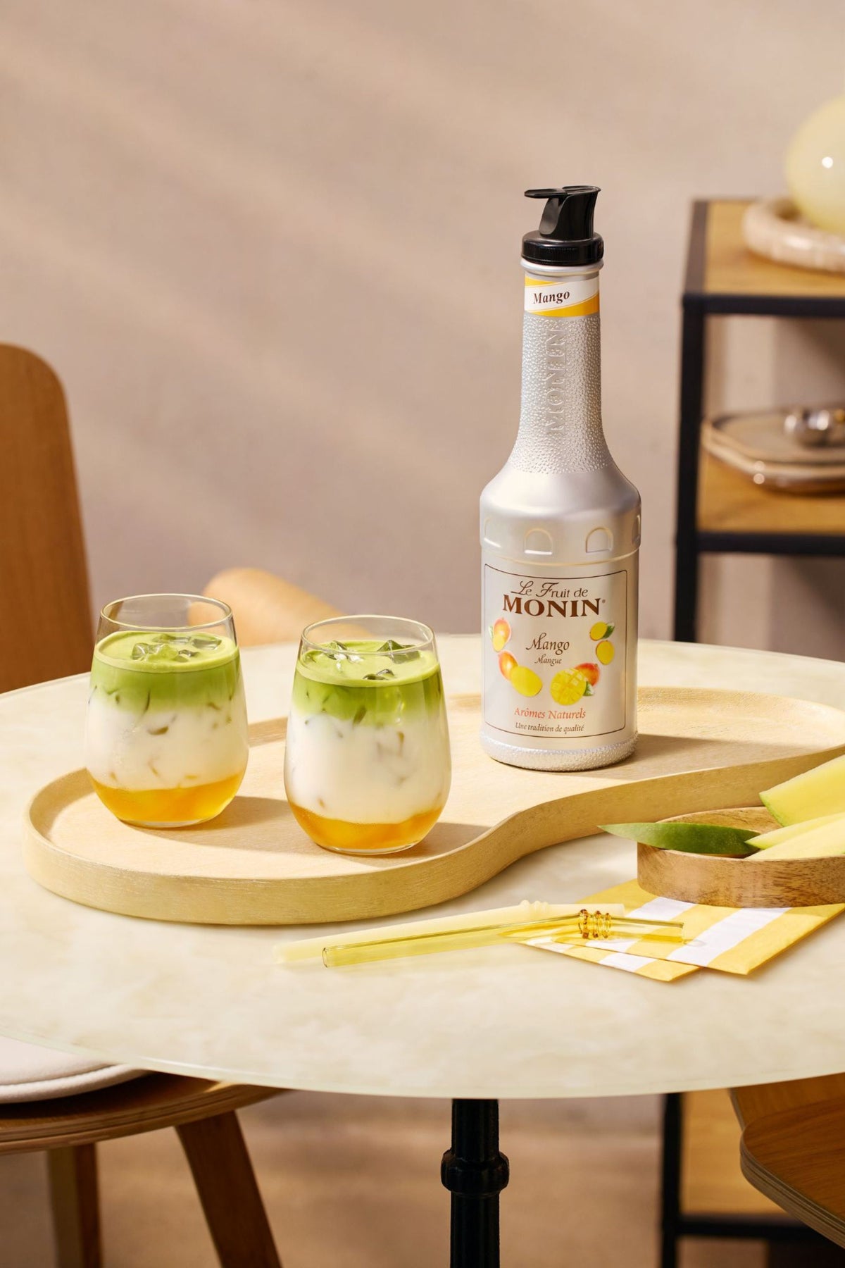Iced Mango Matcha Latte