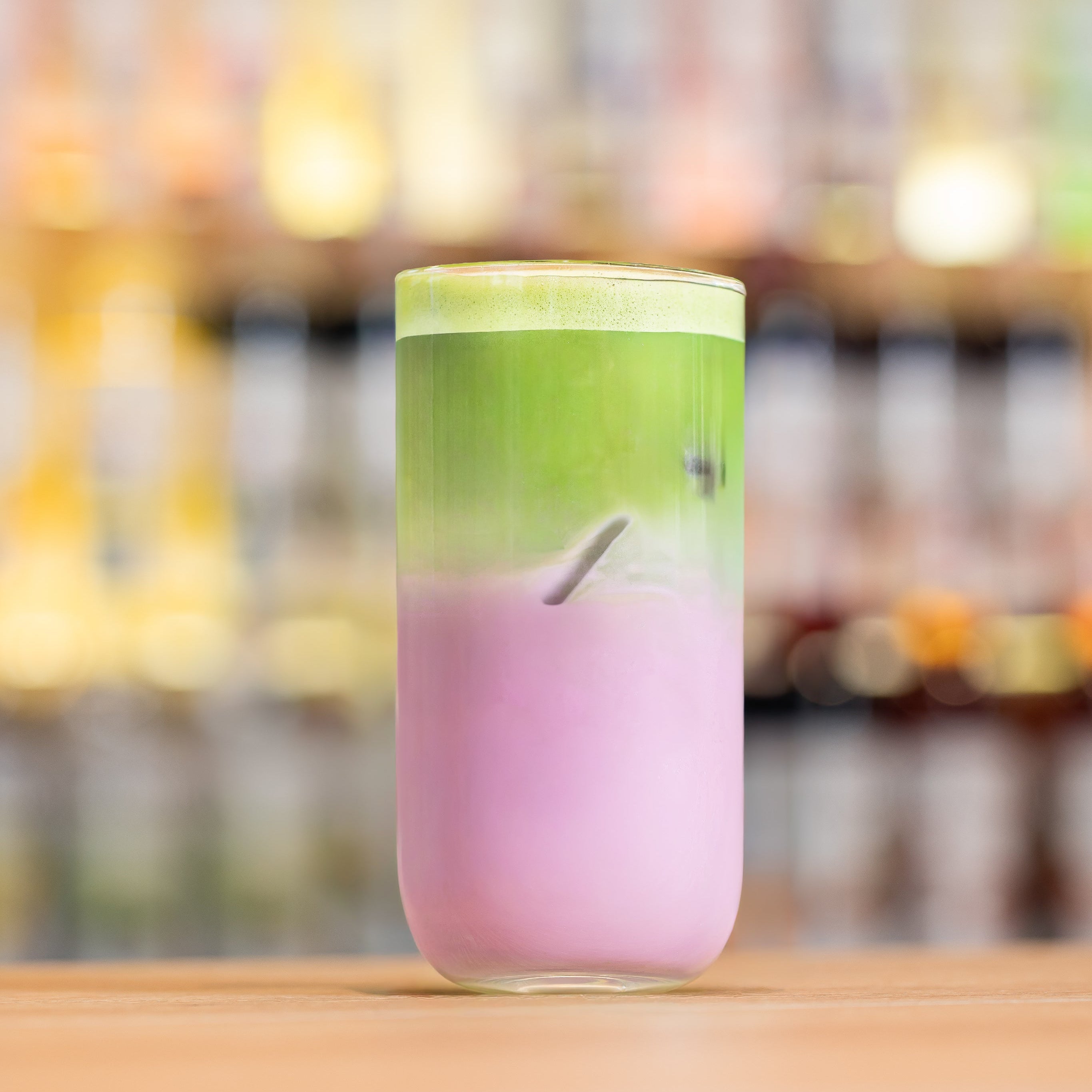 Ube Matcha Iced Latte