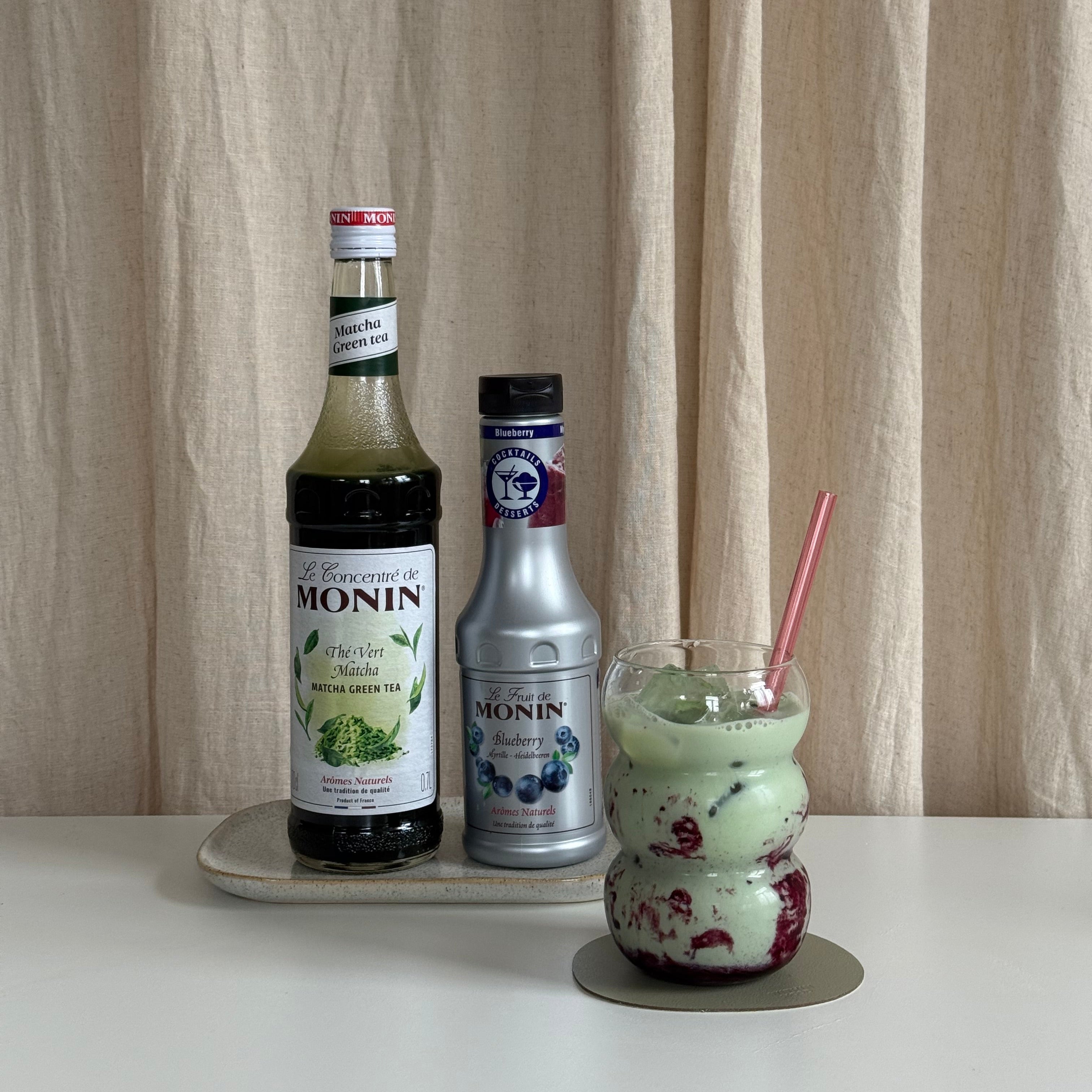 Blueberry Matcha Latte