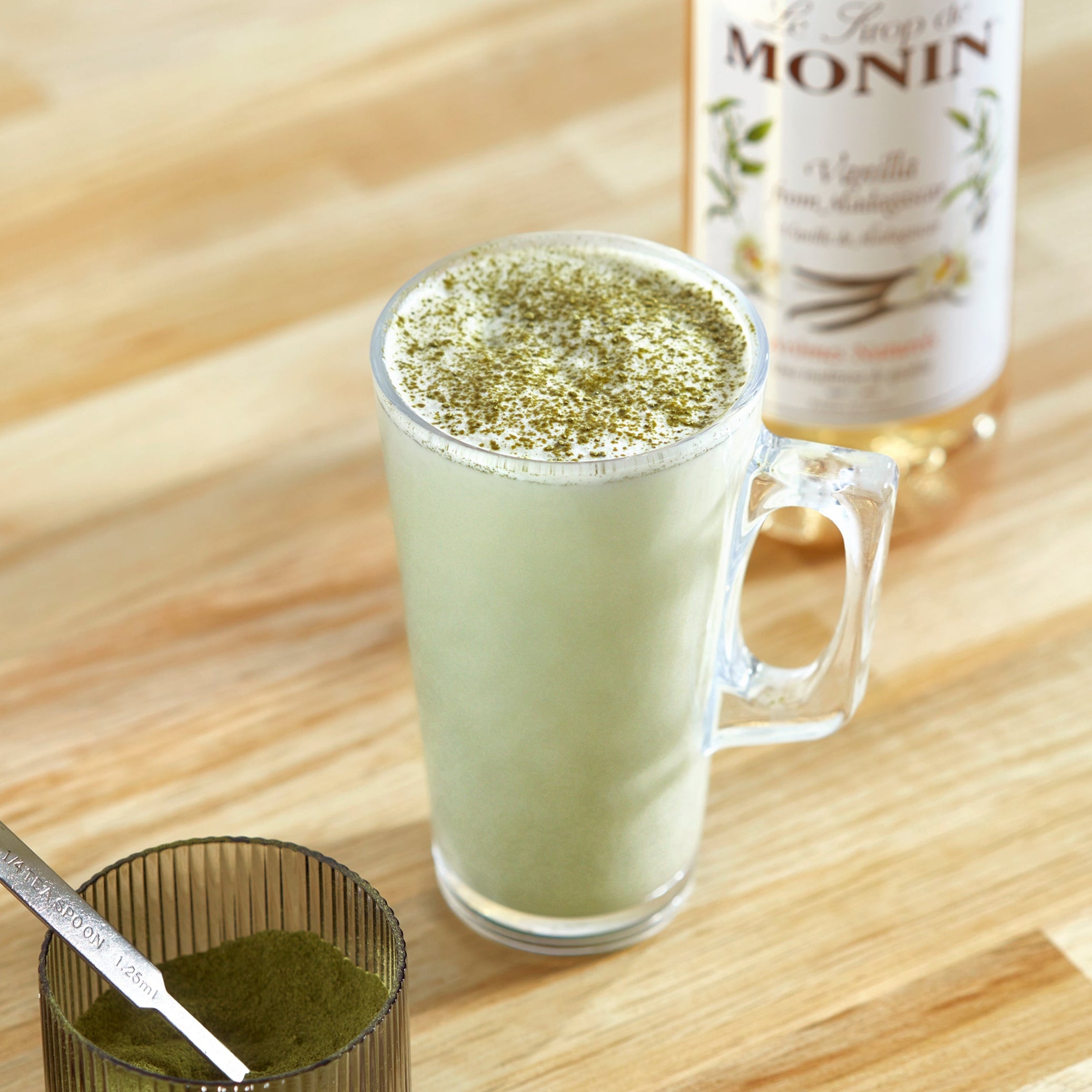 Vanille Lebkuchen Matcha Latte
