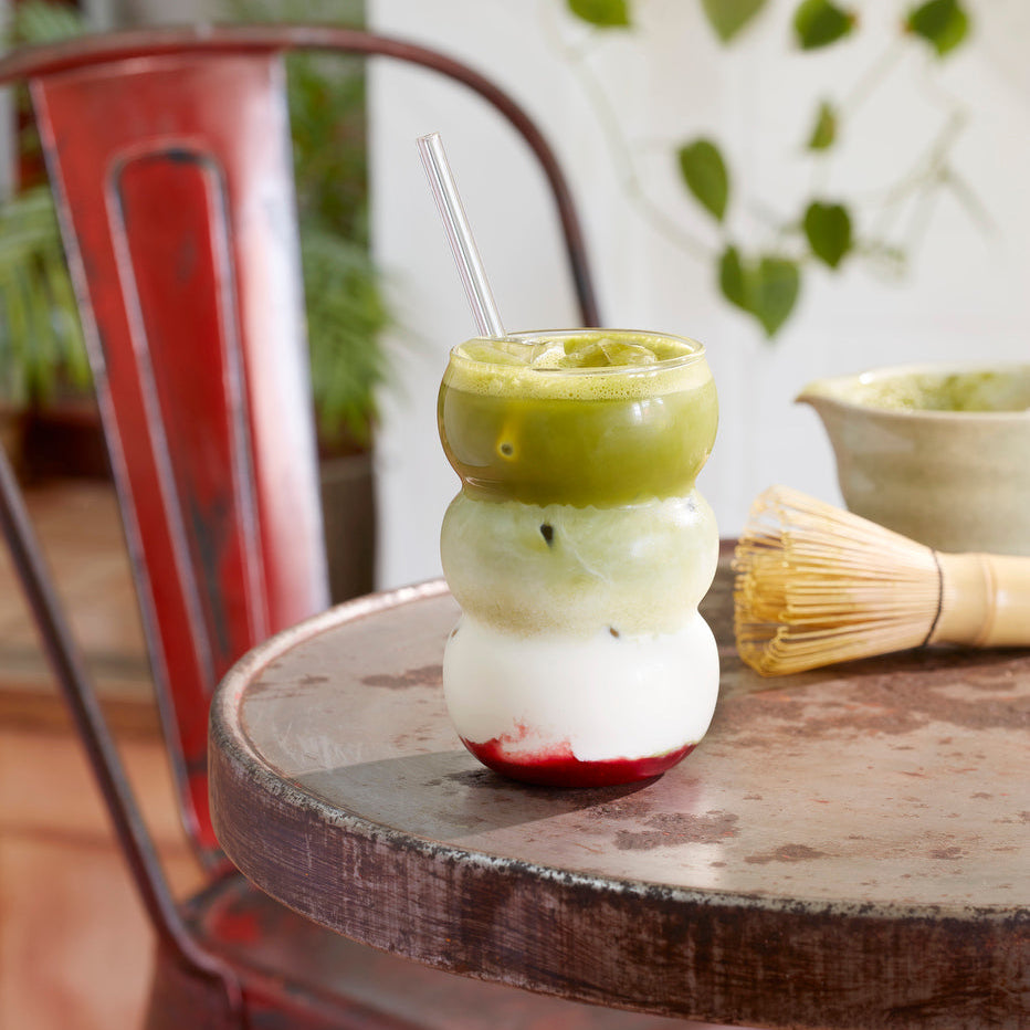 Ruby Chocolate Iced Matcha Latte